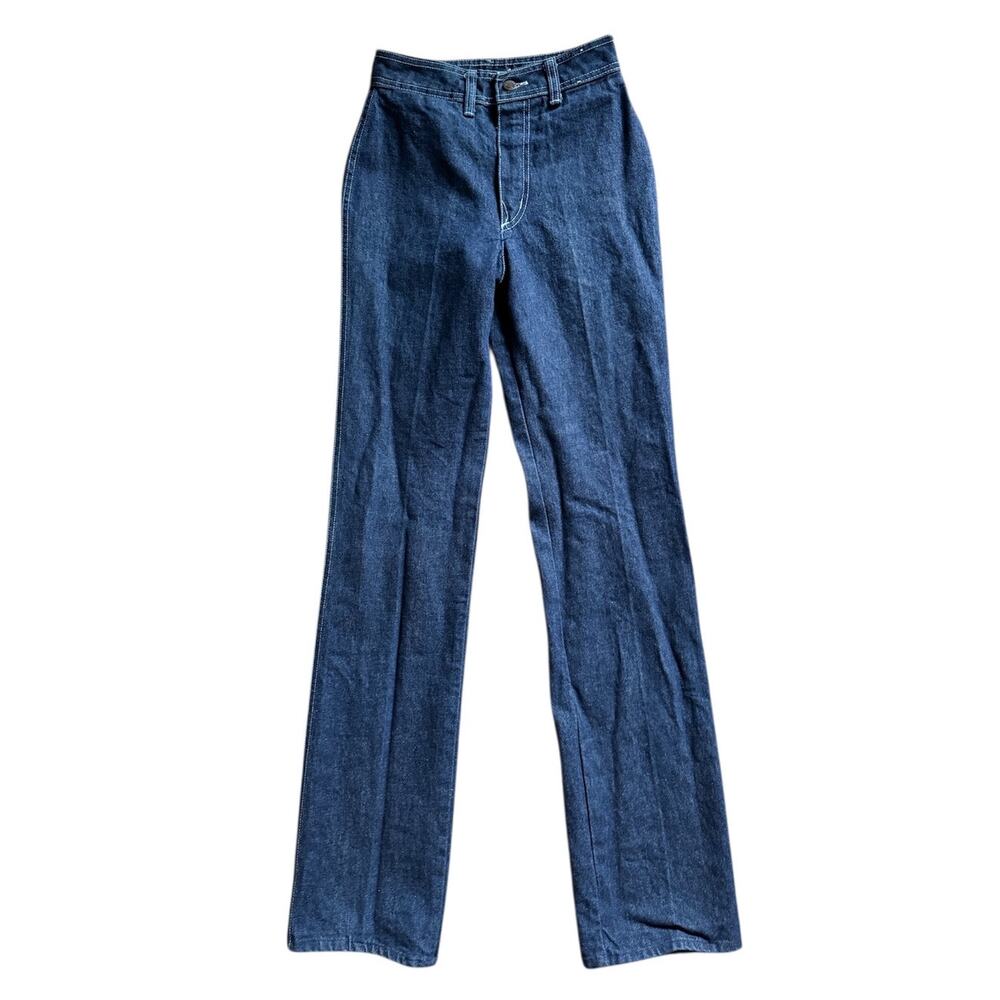 Vintage 70s Viceroy Straight Leg Jeans Retro Denim Made in USA 24" Waist